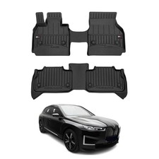 Fußmatten Gummimatten für BMW IX I20 2021-2026 OMAC Premium 3D Schwarz TPE 2 tlg
