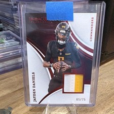 2025 Panini Immaculate Clearly Jerseys Patch Jayden Daniels /75 Commanders