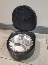 PETLIBRO Polar Wet Food PET CAT DOG Feeder App Control, 3-Meal Steel Plate BLACK