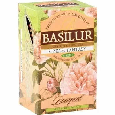 Basilur Cream Fantasy Green Tea (25 Tea Bags)