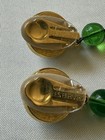Vintage Les Bernard Signed Faux Pearl Dangly Clip-on Earrings — photo 5
