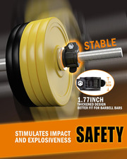 Barbell Clamps 1 Inch - 2 PCS Adjustable Barbell Clips Quick Release Locking ...