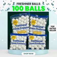 100 Balls Home Fresh Scent Balls – Drawers, Toilets & Storage Safe Use