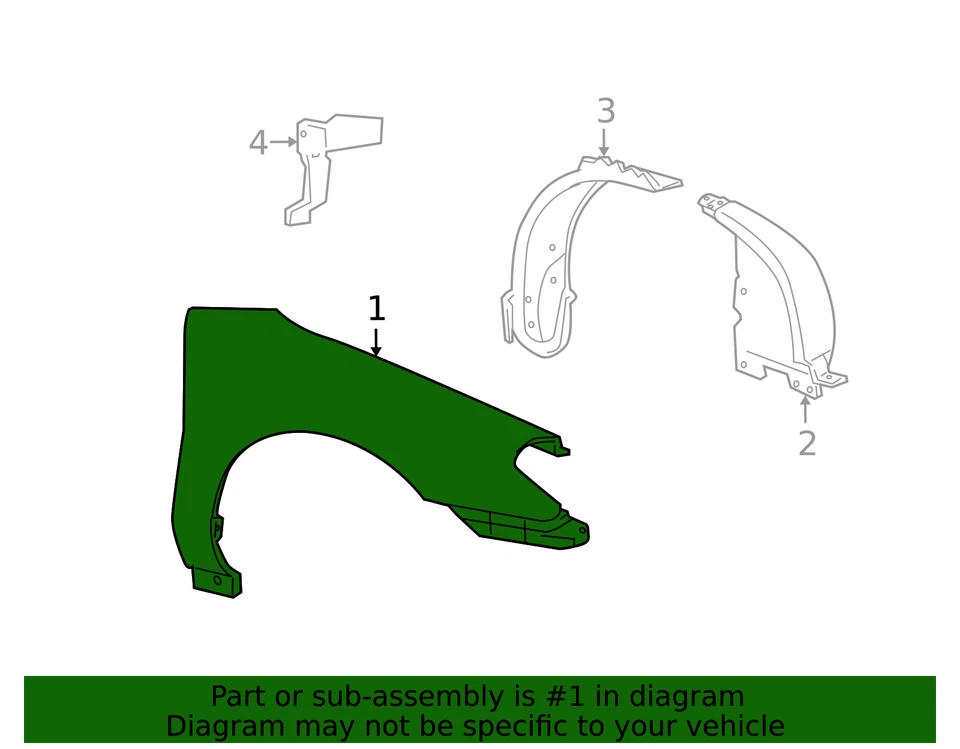 Подлинный Ford Fender YF4Z-16006-BA - Изображение 2 из 2