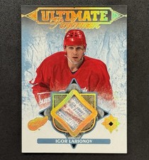2016-17 Ultimate Collection - Performers Igor Larionov GAME USED TAG Gold /10