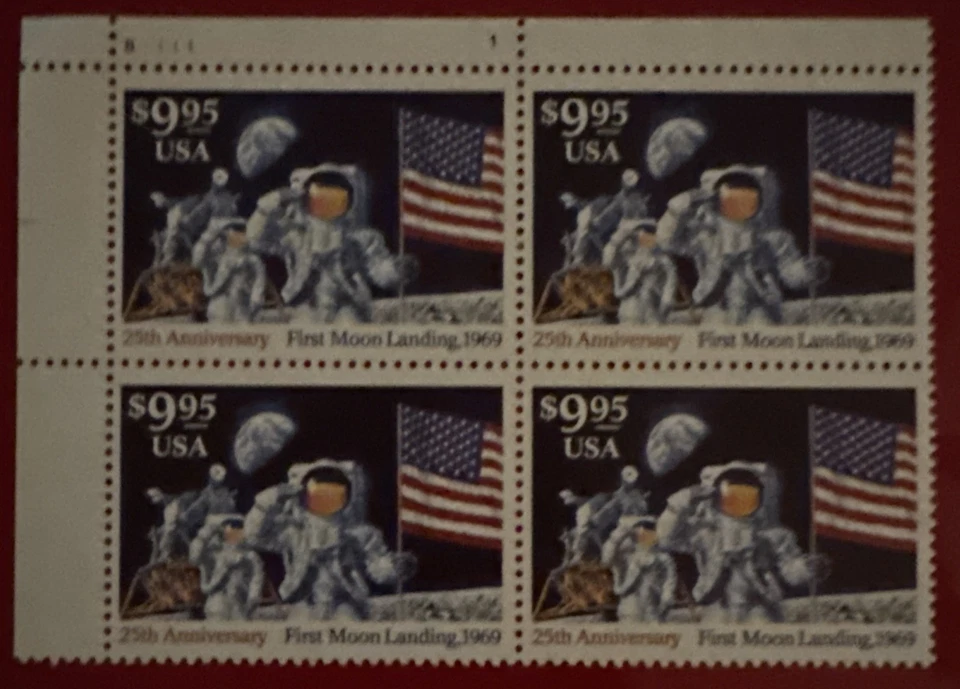 1994 Moon Landing $9.95 Sc 2842 plate block of 4 MNH - Image 2 of 2
