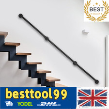 12ft Handrail Pipe Stair Handrail Staircase Handrail For Wall Mount 3 Sections
