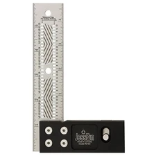JessEm 07401 6” Stainless Steel Precision Square Ruler with Patented Flex Grip