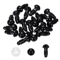 8Mm Sicherheitsaugen, 20 StüCk Kunststoff-Augen FüR Handwerk, Schwarz