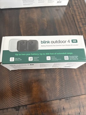Blink Outdoor 4 XR Wireless Security 2 Camera System w/ XR Sync Module  SEALED