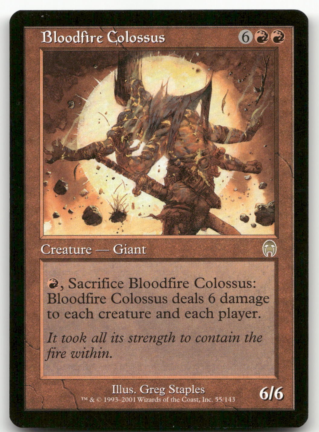 Bloodfire Colossus #55 (NM) Apocalypse APC Magic MTG