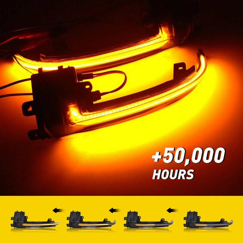 Par de luces LED dinámicas de giro indicador de espejo retrovisor para Audi A3 S3 A4 S4 B8.5 A5 Foto 4 de 4