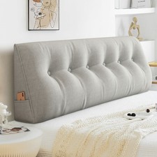 Bed Wedge Pillow Headboard Reading Pillow Back Support Cushion w/ Rmovable Cover