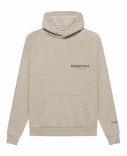 New Fear of God Essentials Pullover Hoodie FW21 String/Tan Size M Authentic NWT