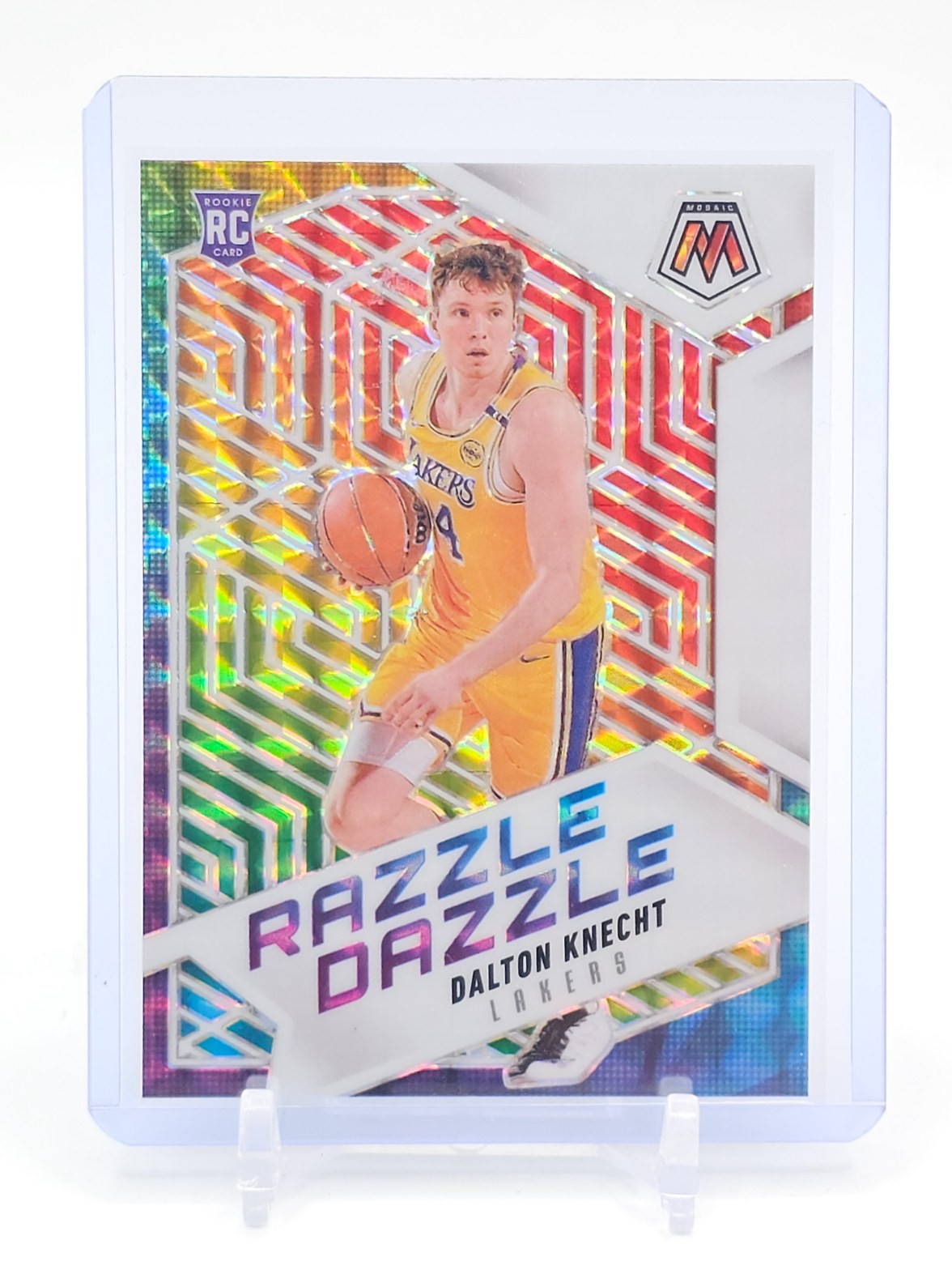 DALTON KNECHT 2024-25 MOSAIC RAZZLE DAZZLE ROOKIE CASE HIT SP #11 LAKERS A Q5537