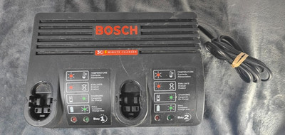 BOSCH BC 230 7.2v - 24v  Ni-Cd Ni-Mh 2 Bay 30 Min Fast Dual Twin Battery Charger