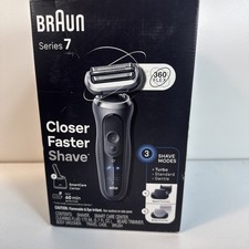 Braun Series 7 177cc Wet and Dry Men's Electric Shaver Complete Kit Damaged Box