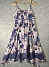 Simply Vera Wang Cream Lavender Sleeveless Spaghetti Strap Empire Sun Dress S