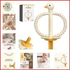 2-in-1 Baby Teething Toys Training Toothbrush, Silicone Teether for Babies ...