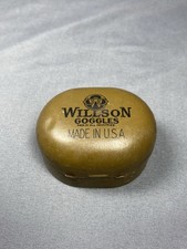 Antique Aviator Motorcycle Wilson Goggles Style No.LJ 31 1/2 Metal Case Only