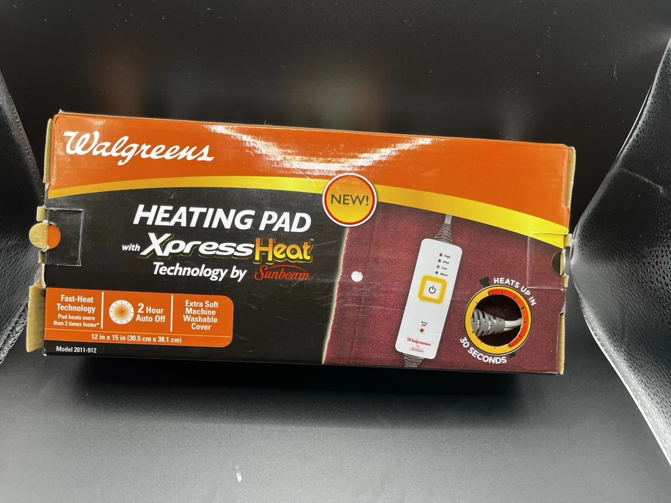 Almohadilla térmica Xpress Heat Technology Walgreens de Sunbeam 2012 cubierta suave lavable Foto 2 de 4