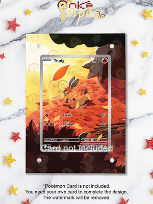 NEU Magnetic Case 2.0 + Artwork + Ständer - Tepig 096/086 - Pokémon White Flare