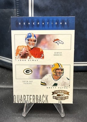 2005 Donruss Throwback Threads - Generations Brett Favre, John Elway #G-4 HOF NM
