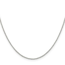 1.25mm Forzantine Cable Chain Necklace Real 925 Sterling Silver 20 inch Solid