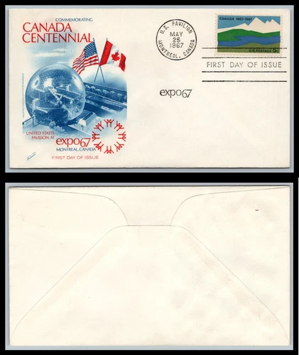 US FDC # 1324 5c Canada Centenary   Fleetwood   1967, 9p8057
