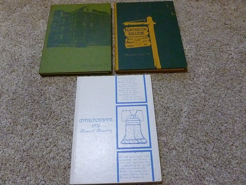 Lot of 3 HUNTINGTON COLLEGE Yearbooks 1973 1974 1976 Huntington Indiana