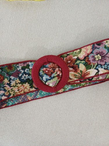 Vintage Gobelin Gürtel Grannycore Hippie Chic Boho M 30 32 - Bild 9 von 10