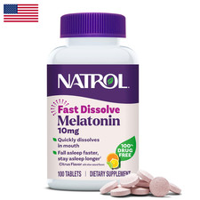 Natrol Melatonin 10Mg Dissolve Tablets - Citrus Flavor 100 Count Sleep Support