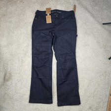 Duluth Trading Co Curvesetter Waistband Jeans Women  s Size 12x31 Blue Fire Hose