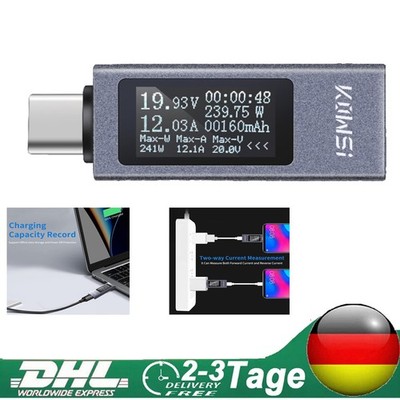 USB Multimeter Tester Messgerät Leistungstester Strommessgerät Voltmeter Retoo