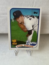 1989 Topps Paul Gibson Rookie Baseball Card #583 Gold Cup MLB. rookie card picture