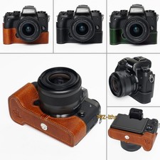 For Canon EOS M5 Handmade Genuine Real Leather Half Camera Case Bag Cover