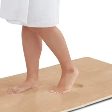 Genteele Memory Foam Bath Mat Velvet Bathroom Rug Carpet 22 inches X 36 inches