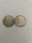 1964 Set of 2 - 90% Silver John F Kennedy JFK Half Dollar Circulated
