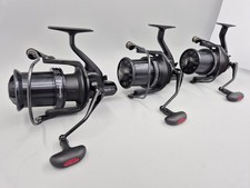 3x Daiwa Basia Custom DCR1 Black Body/Black Spool Fishing Reels