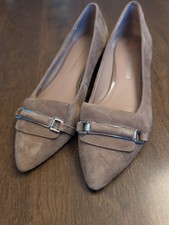 Franco Sarto Embrace RARE Loafer sand tan beige suede leather womens 7 shoes