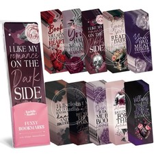 100PCS Bookmarks for Women, Black Romance Theme Paper Bookmarks Bulk 6" x 2" ...