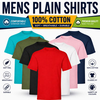 Men's T Shirts 100% Cotton Soft Plain Tee Shirt Summer Sale Top Plain Quality Te