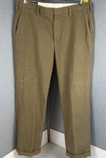 Orvis Pants Mens 36 Tan Brisbane Moss Soft Moleskin Trousers Straight Cotton
