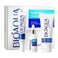 Bioaqua Removal Acne 3in1 Set Oil Control Cleanser Cream Oil 30g 100g 30ml Box