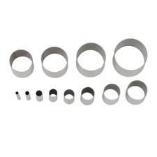 Practical 12Pcs Round Circle Clay Cutters with Storage Case Stainless Steel
