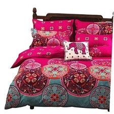 Lightweight Microfiber Duvet Cover Set, Bohemia Exotic Patterns Design, King