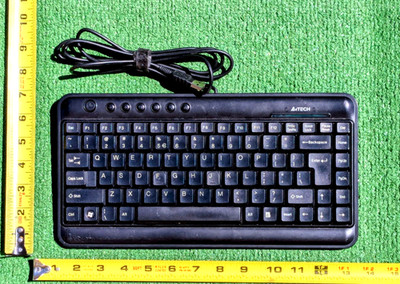 A4Tech KL-5USB Classic Wired (QWERTY) Compact 12.5 x 6.5'' Keyboard Tested GUC