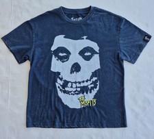 The Misfits Skull Face Double Sided Graphic Short Sleeve Embroidered T-Shirt