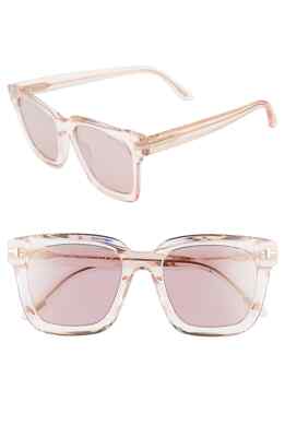 小物 TOM FORD sunglasses Sari TF690-F y2k Tom Ford Sari TF690-F 72Z Crystal Pink Square Plastic Sunglasses