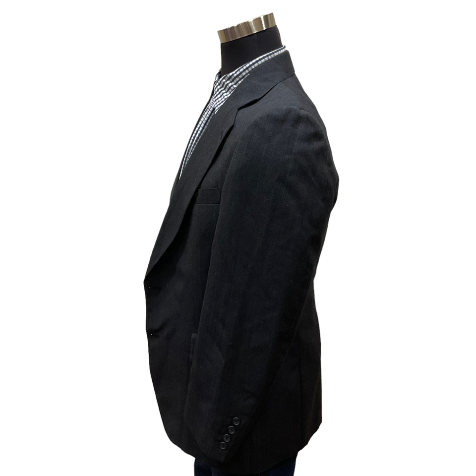 44R Adam’s Row Anderson Little Men's Gray Black Wool Suit Coat Jacket